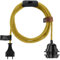 Hoopzi - Fil électrique en Tissu de 4,5M pour Éclairer Partout Chez Vous - Douille Ampoule E27 avec Interrupteur - Créez Votre Suspension Luminaire, Baladeuse, Lampe Suspendue - Bala Lin Moutarde