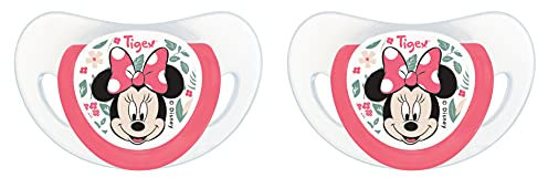 Tigex Physiologische Lutscher, Silikon, 18 m, Minnie, 18 – 36 Monate, 2 Stück