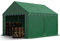 Tendone deposito 3x4 m PVC 800 N impermeabile tenda capannone con telaio al suolo verde scuro