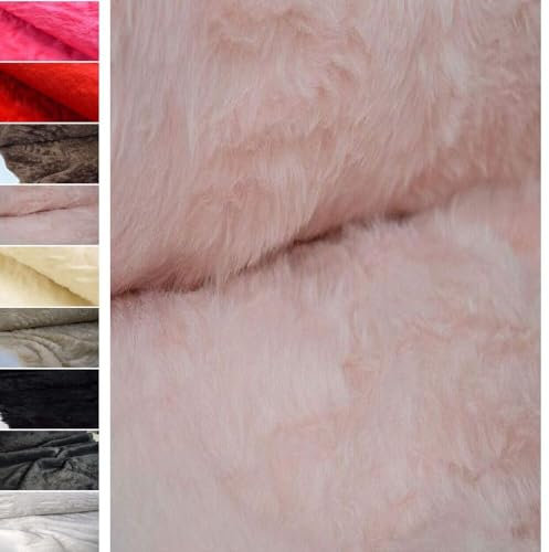 FABRICS-CITY ROSA SOFTIG ZOTTY TEDDYFELL KURZHAARIG STOFF STOFFE, 4108