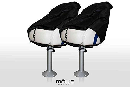 MÖWE Marine 2er Set Abdeckung für Bootssitze schwarz Schoner Schutzhülle Sitzschoner Steuersitz Artikel 3250