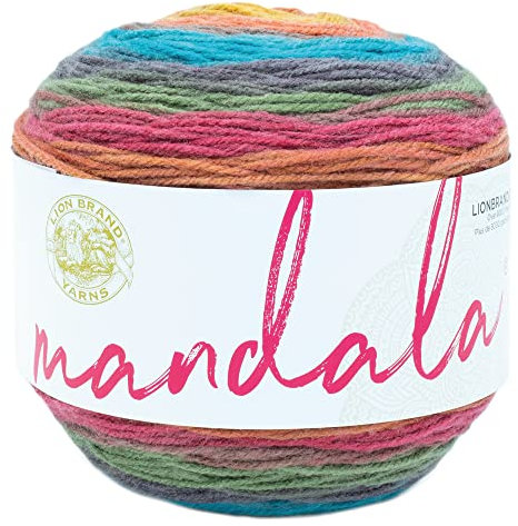 Lion Brand Yarn 525-240 (1 Knäuel) Mandala Garn, Acryl, Groot, 1 Pack, 1770 Fuß