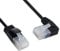 xiwai Ultra Slim Cat6 Ethernet Cable RJ45 Right Angle to Straight UTP Network Cable Patch Cable 90 Degree Cat6a LAN for Laptop Router TV Box (3.0 m)