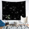 Tbrand Galaxis Tapisserie Schwarz Sternenhimmel Wandbehang für Kinder Jungen Mädchen Heller Stern Wandteppich 148x200cm Morden Wandtuch Dekor Dekorativ