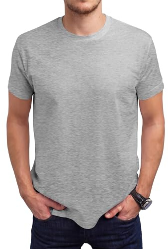 Love My Fashions Mens Plain T Shirt Crew Neck & Short Sleeve Cotton Tops for Men