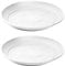 Acan Pack de 2 Platos de plástico para macetas de 50/60 cm Mediterránea. Bandejas, platillos, bajoplatos Redondos para tiestos de Interior, Exterior, jardín, terraza o balcón (Blanco)