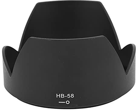 Goshyda Paraluce per Fotocamera, Nero HB‑58 Paraluce per Fotocamera Reversibile Protezione per Ombra Copriobiettivo per Fotocamera Set Obiettivo per Fotocamera per Obiettivo 18‑300mm