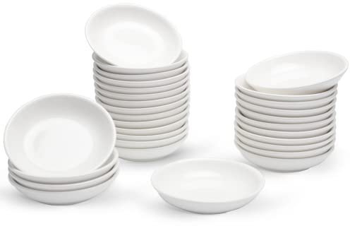 UIBFCWN Juego de 30 Cuencos para Salsas, Cuencos para Aperitivos, Cuencos para Sushi, Cuencos de porcelana para Salsas de Soja, Aperitivos, Condimentos, 10 x 2,5cm
