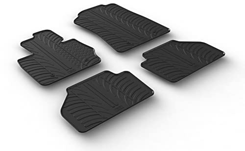 AROBA GL0357 Design Gummi Fußmatten kompatibel mit BMW X3 F25 BJ. 11.2010-09.2017 erhöhter Rand 4 TLG Farbe Schwarz Gummimatten Automatten passgenau