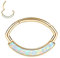 AROWRO 16G Oval Daith Ohrringe Septum Ringe 10mm Septum Clicker Gold Septum Schmuck Chirurgenstahl Helix Tragus Rook Knorpel Conch Ohrringe Weißer Opal