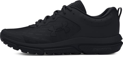 Under Armour Men's Charged Assert 10 Shoes, (002) Black/Black/Black, 12 X-Wide