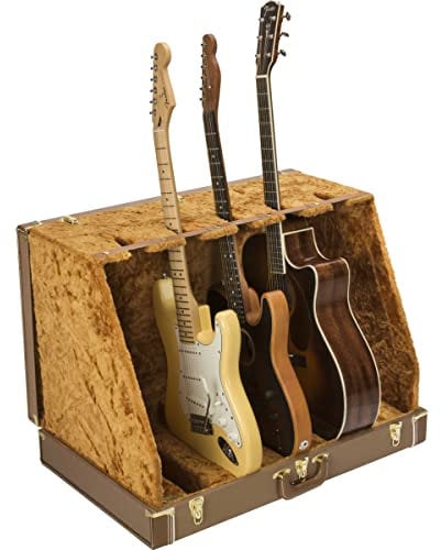 Fender Classic Series 5 Guitar Case Stand Brown - Stand for Guitars
