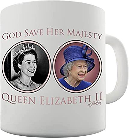 Rosixehird Tasse commémorative de la Reine Elizabeth | Union Jack Flag Platinum Jubilee Mug 1952-2022,Mug Union Jack Deuil La Reine Elizabeth II Mug