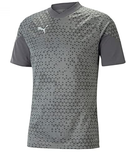 PUMA Men's Teamcup Training Jersey Tee, Flat Medium Gray, L UK