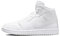 NIKE Wmns Air Jordan 1 Mid, Sneaker Donna, White/White-White, 39 EU