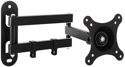 for Amazon Echo Show 15 Holder 360° Adjustable Aluminium Alloy Wall Folding Telescopic Support Simply Your Echo Show 15 Front Or Back to Improve Viewing Angle (Black) A365