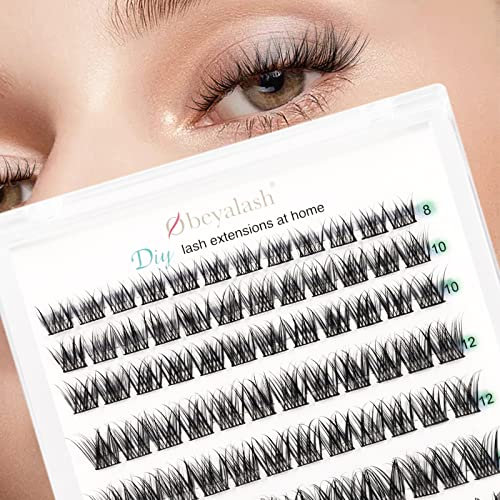 Einzelne Wimpern 84pcs Cluster Lashes C Curl 8-14mix Wimpern Einzeln Reusable Lash Cluster DIY Wimpern Weich und komfortabel Künstliche Wimpern by Obeyalash (Canna-WL016)