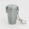 PTNKUIIY Zigaretten Taschenaschenbecher,Aschenbecher für unterwegs - Tragbarer Wasserdicht Aschenbecher to go Geruchsdicht Mini Reise Aschenbecher mit Deckel und Schlüsselbund für Draußen,Silber