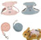 MsTeco 2 Stück Verstellbares Hasengeschirr, Kaninchen Leine für Zwergkaninchen, Leine Weiches Geschirr für Kaninchen, für Kleintier Hase Hamster Katze Outdoor (S, Blau, Rosa)