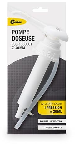Pompe Doseuse pour Goulot de 40mm – 1 Pression = 20 ML – Facile d’Utilisation