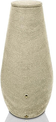 YourCasa Regentonne 200 Liter [EcoDrop] mit Metallgewinde und Deckel - Regenfass Frostsicher aus Kunststoff - Regenwassertonne - Regenwassertank Garten Wassertank Regensammler (Sand)