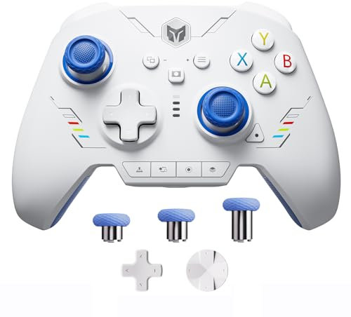 Controller PC, BIGBIG WON Rainbow 2 SE Controller Wireless Controllo movimento, Trigger Effetto Hall, ADC a 12 bit, 3 set di Joystick, Controller D-pad a 4 e 8 vie per Switch/PC/Android/iOS