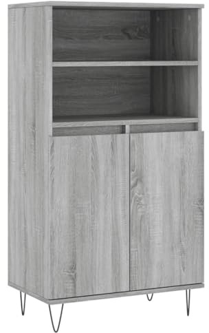 vidaXL Highboard Grau Sonoma 60x36x110 cm Holzwerkstoff