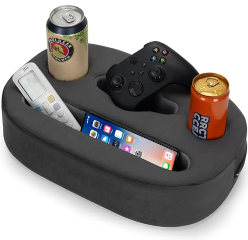 Permade Tassenkissenhalter für Couch – Tasse Glasbecher gemütliches Kissen | Bett Couch Becherhalter für Snacks, Getränke, Fernbedienung | Sofa Drink Buddy für Auto, Wohnmobil, Wohnzimmer, Boot,
