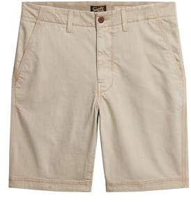 Superdry Herren Officer Chinoshorts Chateau Grau 32
