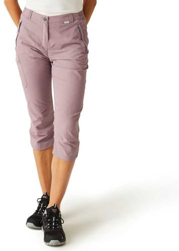 Regatta Chaska II - Lightweight Water Repellent Quick-Drying Hiking Pirate Pants - Women's Shorts, Grey, 8