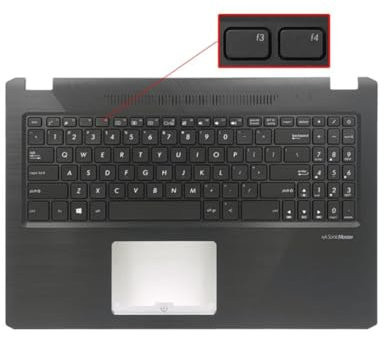 Housse avec repose-main pour ordinateur portable 15,6 avec clavier américain rétroéclairé compatible avec ordinateur portable ASUS X570UD X570UD-1B FX570 YX570 (noir non rétroéclairé)