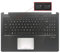 Housse avec repose-main pour ordinateur portable 15,6 avec clavier américain rétroéclairé compatible avec ordinateur portable ASUS X570UD X570UD-1B FX570 YX570 (noir non rétroéclairé)