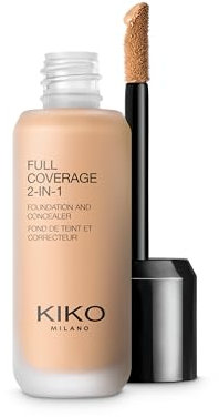 KIKO Milano Full Coverage 2-in-1 Foundation & Concealer 05 - WR 50, 2-In-1-Foundation Mit Concealer, Hohe Deckkraft
