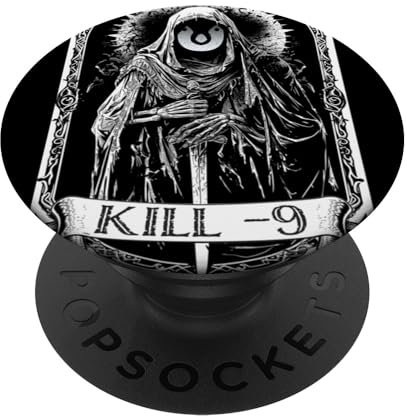Kill Process Linux-Codierung und Nerd Pride Humor im Sudo-Stil PopSockets mit austauschbarem PopGrip