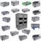 Hesselink Eurobox 30x20x7 cm, Handgriffe geschlossen, stapelbar, 2,9 Liter, grau, lebensmittelecht, Eurobehälter kombinierbar mit Deckel