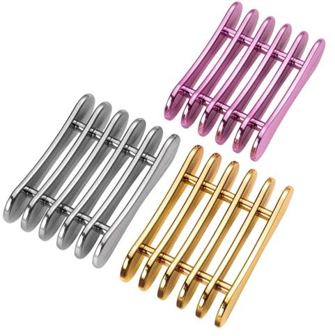 Ieron 3 Pezzi Porta pennelli per Unghie, Supporto per pennelli per Nail Art, Accessori per Unghie in Metallo Organizzatore di Strumenti per Unghie per Penne e pennelli (Glod, Argento, Viola)