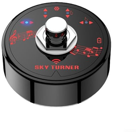SPORTARC Kabelloser Fußschalter für Notenblätter, wiederaufladbares Seiten-Flip-Pedal