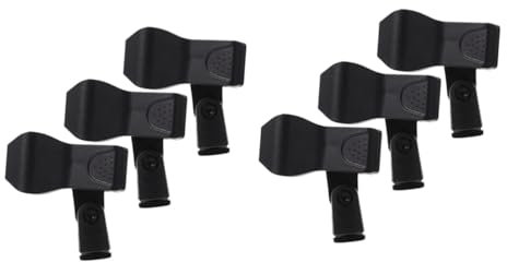 Alasum 6pcs Microphone Clips Non- Design for Ktv and Stage Mic Holder for Microphones Easy Installation Portable and Lightweight