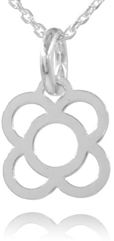 Collar mujer plata con Panot Flor de Barcelona - Colgante mujer de la famosa baldosa Barcelona - Este regalo original se envía presentado en una cajita para regalar
