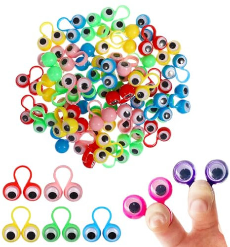 OUDQFCJ Auge Finger Spielzeug,Augapfel Finger Puppet Ringe,Augen Fingerpuppen,Große Augen Finger Ring,Fingerpuppe Pädagogisches Fingerspielzeug,Augapfel Finger Ringe Glubschaugen 30pcs