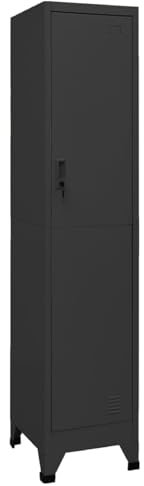 Xichuzi Schließfachschrank, Wertfachschrank, Fächerschrank, Schließfachschrank, Spinte Schrank, Schließfach, Aufbewahrungsschrã¤nke, Anthrazit 38x45x180 cm Stahl