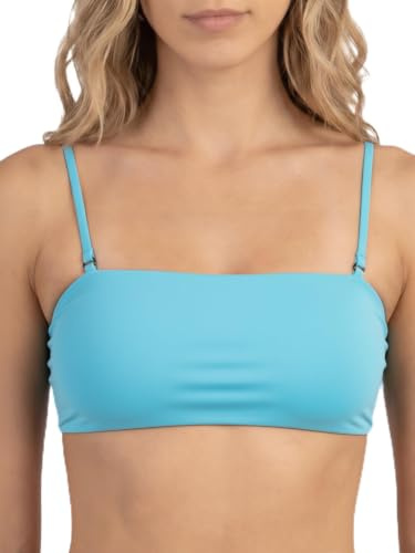MYLILY Bikini Oberteil Bandeau | Bandeau Top Damen | Abnehmbare Träger und Trägerlos | Bandeau Bikini | Bikini Oberteil Schwarz