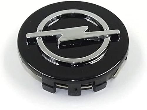 WQFWSD 4 Stück Nabendeckel für Opel Astra H G J Insignia Mokka Zafira Corsa 58mm, Radnabenkappen, Nabenkappen, Felgenkappen, Wasserdicht Radnabenabdeckung, Staubdicht Felgendeckel