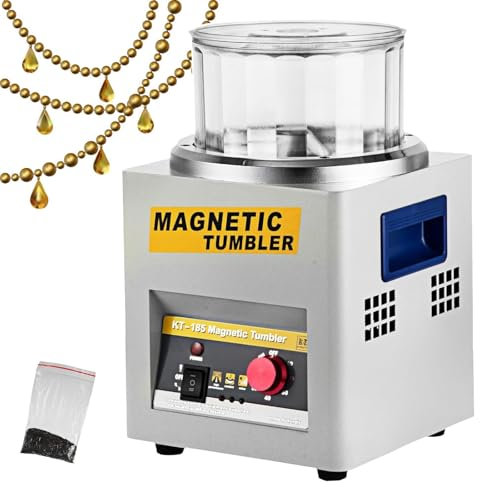ZHJOPP Magnetic Tumbler 180Mm, Magnetic Polisher, 2000Rpm Jewelry Polisher, Tumbler Jewelry Polisher Finisher, Diamonds Finishing Machine (110V)