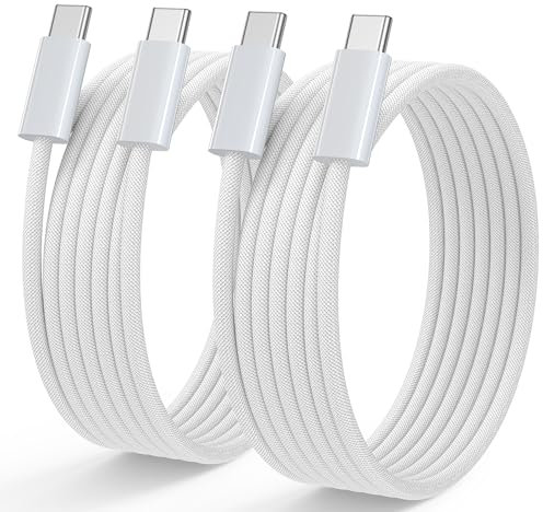 NIBIKIA USB C Kabel, 100W [2Stück 1M+1M] PD3.0 Schnellladekabel USB C auf USB C, Ladekabel USB-C Ladegerät für iPhone 16/15 Serie, MacBook Pro/Air, iPad Pro, Galaxy S25/S24/S23/S22, Pixel 9 usw