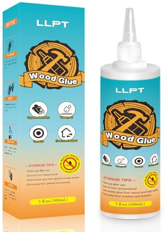 LLPT Pegamento para madera| Pegamento resistente al agua para madera en exteriores| Adhesivo multiusos para madera | Resistente para muebles manualidades Bricolaje carpintería (LWG500)| Net 500ml