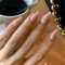 SXVME Ombre Pink French False Nails Almond Shape, Glossy Gradient Pink Press on Nails Medium Stiletto, Natural Fake Nails Stick on Nail for Women Daily Wear 30 Pcs