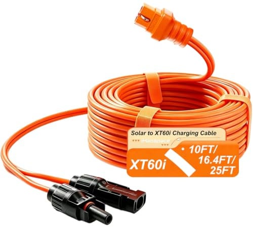 iHaospace XT60i Stecker auf Solarstecker Charging Cable 3M/5M 12AWG XT60i Verlängerung für Anker Ecoflow River and Delta Solargenerator Tragbare Powerstation (3M)