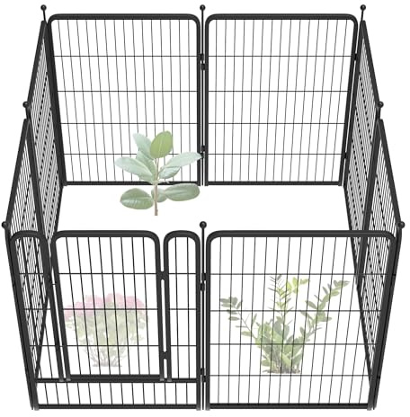FXW No-Dig Gartenzaun für Hunde, 100 cm x 5,6 m, 8-teilig | Robuste Metallbarriere, Hundefreundlicher Garten, Schutz für Blumenbeete, Flexible Form, Dekorativ