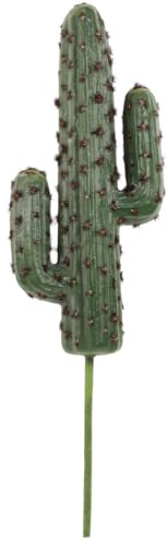 FUTUREORYY Cactus finto senza vaso 40 cm decorazione verde artificiale per interni ufficio casa soggiorno cucina elegante pianta grassa simulata per mensole e tavoli